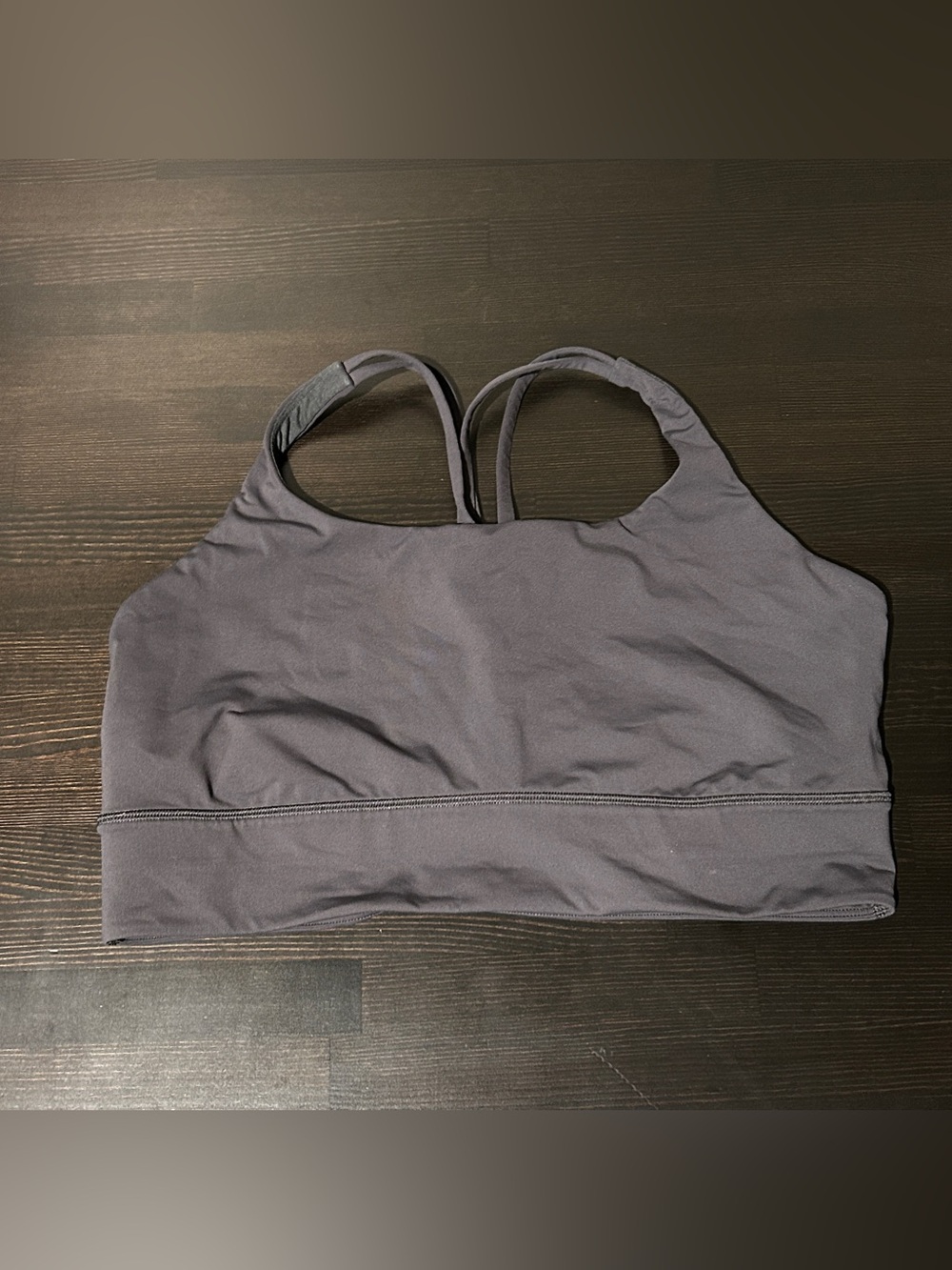 Lululemon Energy Bra Long Line Medium Support, B–D cup - Graphite Grey (size 14)